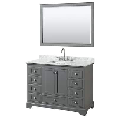 Wyndham Collection Deborah 48" Free Standing Single Vanity Set with