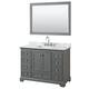 Option Dark Gray / White Carrara Marble Top / Polished
