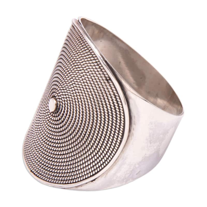 Novica Handmade Perspectives Sterling Silver Cocktail Ring