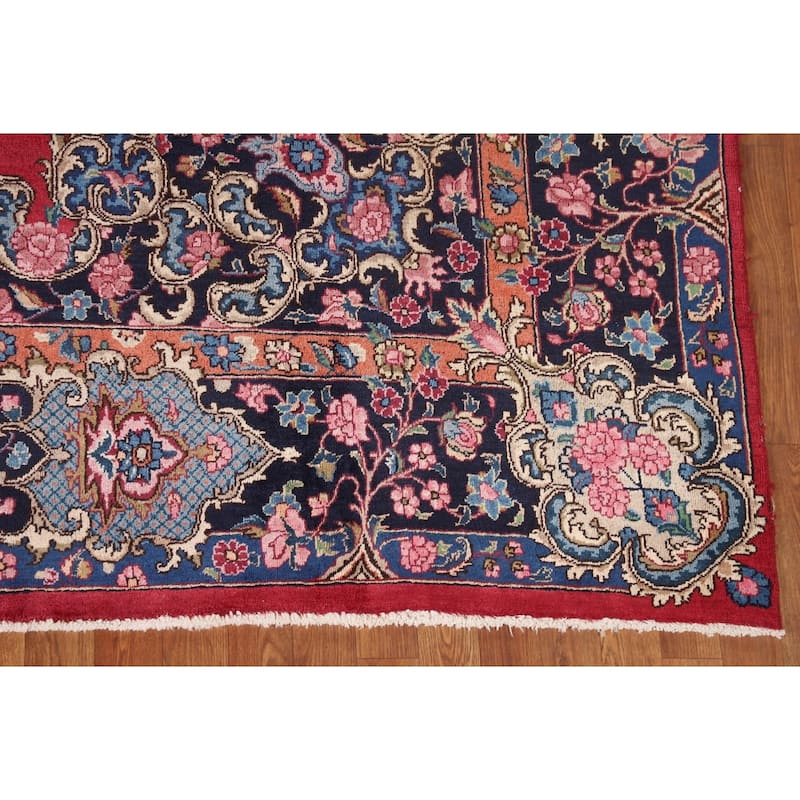 Mashad Persian Vintage Area Rug Handmade Wool Carpet - 8'6"x 11'6"