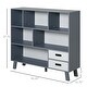 preview thumbnail 3 of 3, 3-Tier Floor Standing Child Bookcase with Open Shelves and Drawers