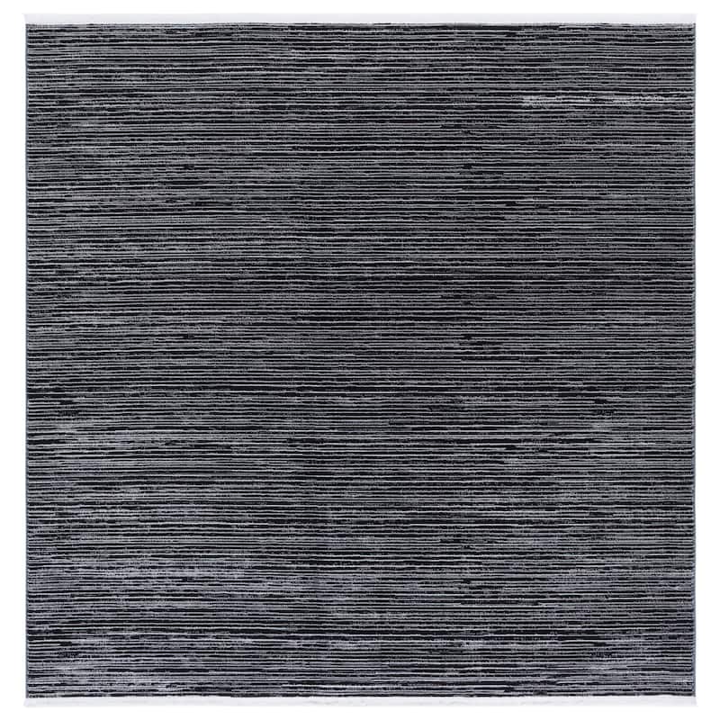 SAFAVIEH Mila Hansina Modern & Contemporary Rug - 6'7" Square - Beige/Black