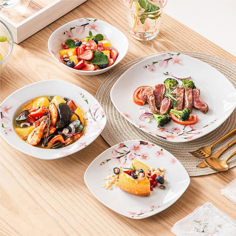 VEWEET Annie Flower Dinnerware Set (Service for 6)