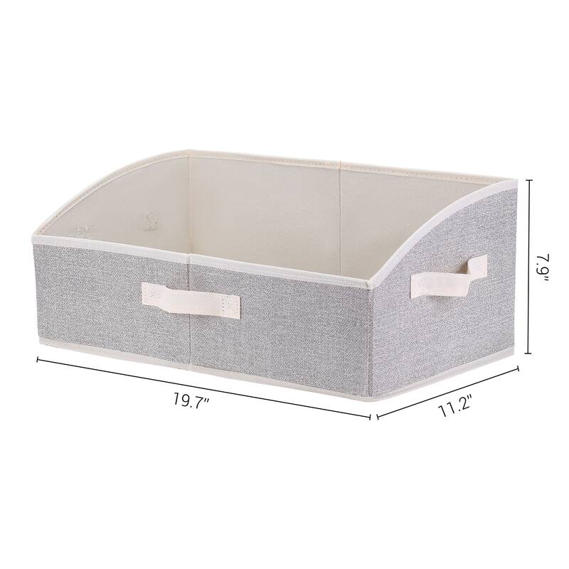 Storage Cube, Trapezoidal Storage Bin with Handles for Shelves Closet, 1 Pack Collapsible Storage Basket for Organizing Clothes