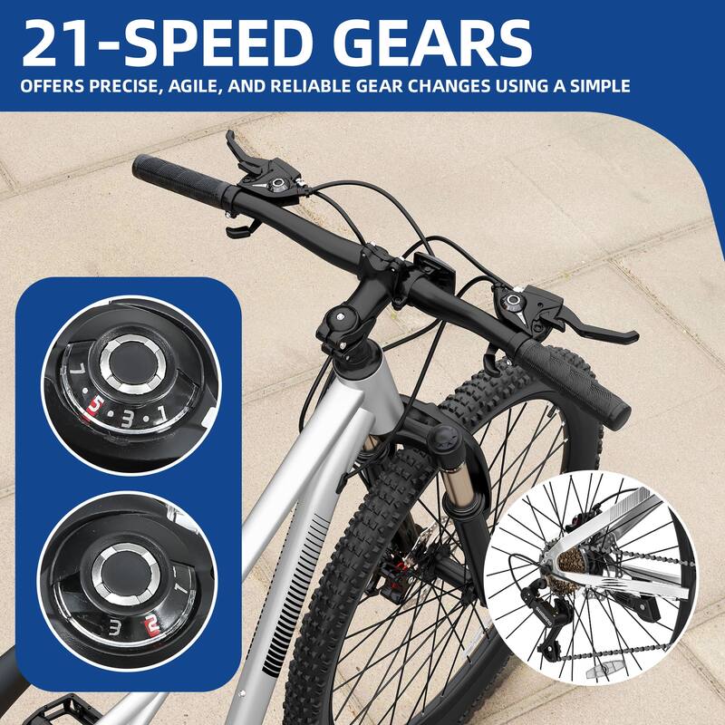 26 Inch Mountain Bike 21 Speed Adult Bike Aluminum Frame Adult Mountain Bike