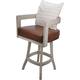 Option Marble Brown Vinyl - Cream Pillow - Beige