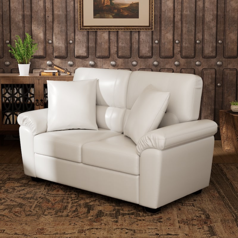 Morden Fort 3-Piece Faux Leather Sofa Set | Space-Saving Living Room Furniture