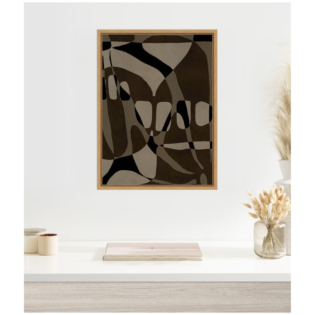 Kate and Laurel Sylvie Contour 1 Framed Canvas by Shatha Al Dafai