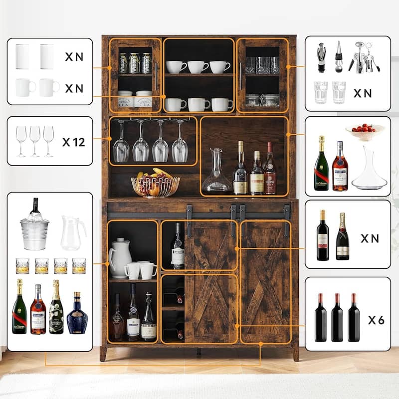 Farmhouse Coffee Bar Cabinet