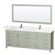 Option Light Green, White Cultured Marble Top,Nickel Trim