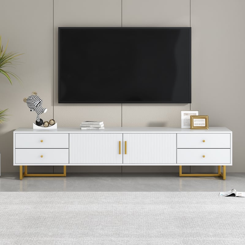 TV Stand Entertainment Center TV Media Console Table with Storage