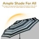 preview thumbnail 17 of 21, Sunnydaze Aluminum Outdoor Patio Umbrella with Tilt and Crank