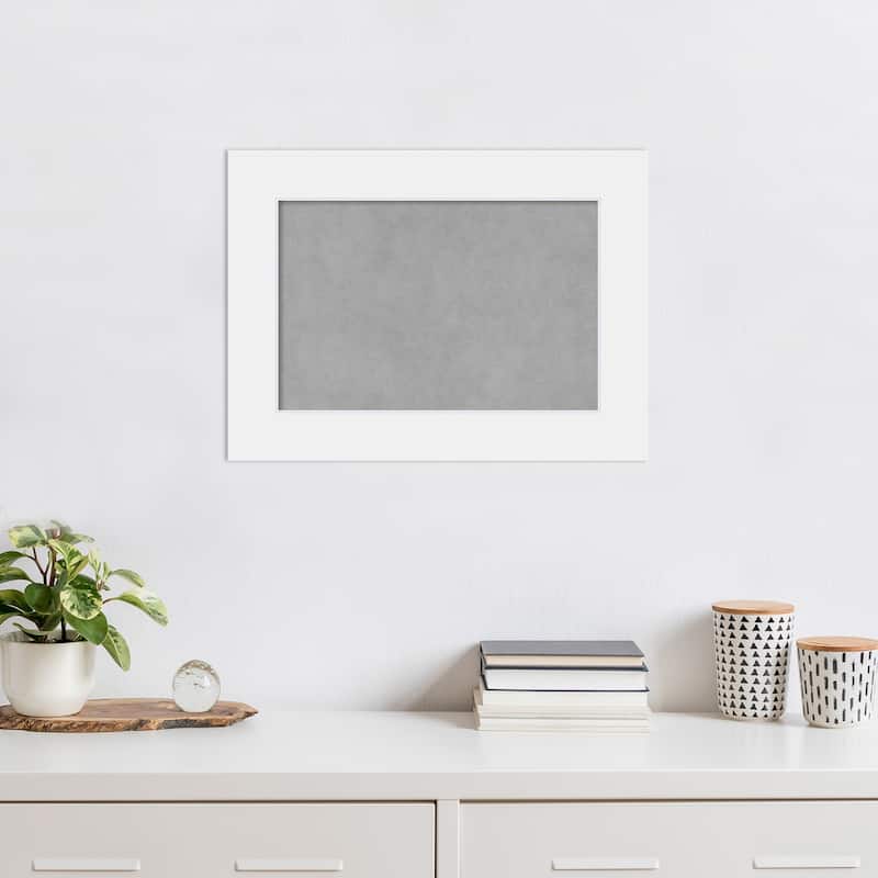 Amanti Art Corvino White Framed Magnetic Board