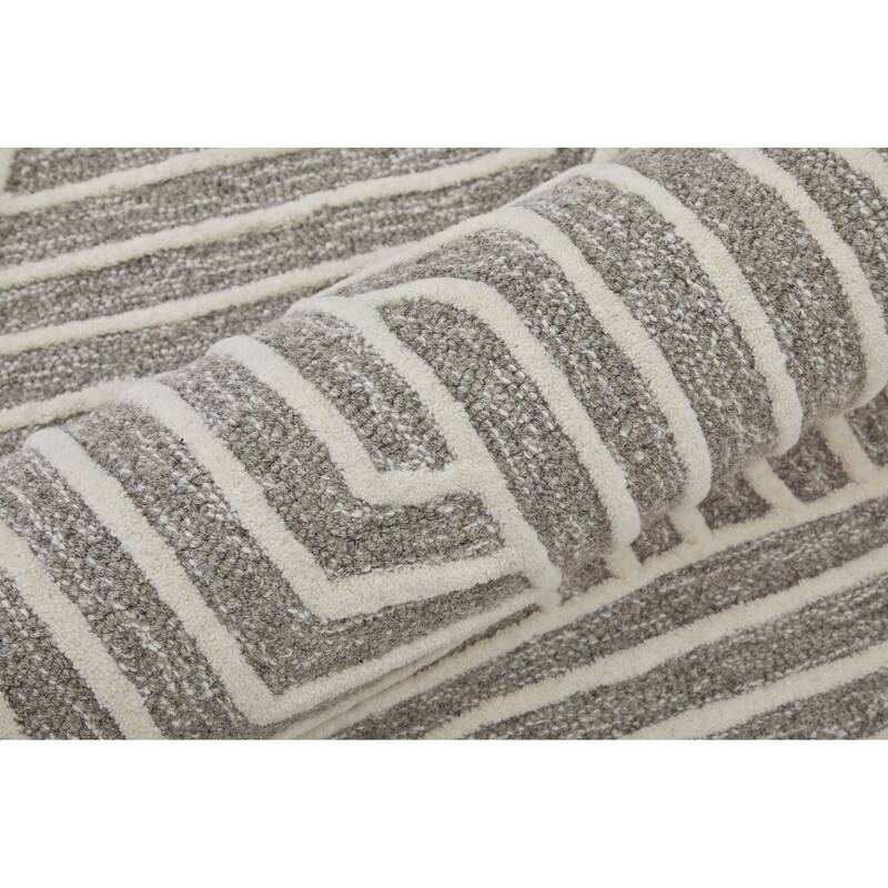 Grand Bazaar Rooney Hand Tufted Geometric Modern Area Rug