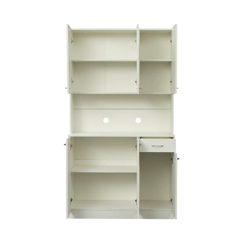 Modern Freestanding Kitchen Pantry Kitchen Cabinet with 6 Doors and 1 Drawer