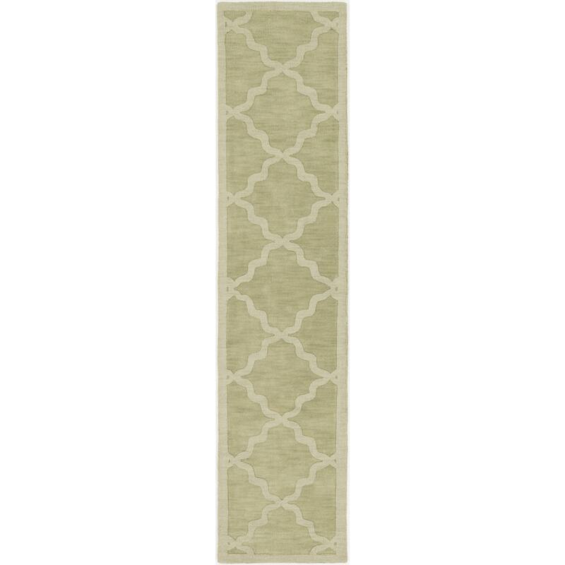 Hand-Tufted Amy Tone-on-Tone Lattice Wool Rug