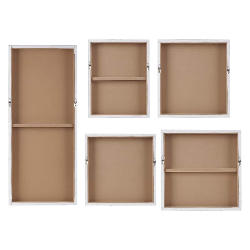 Madison Park Natural Essence Hand Embellished Abstract 5-piece Gallery Canvas Wall Art Set