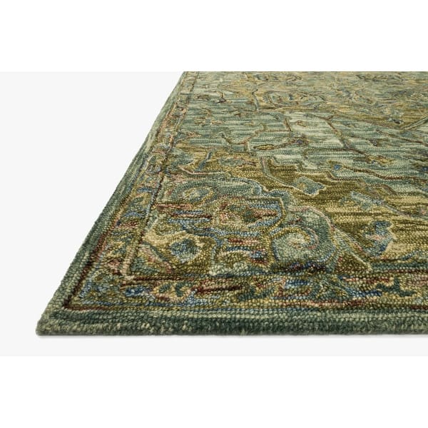 Alexander Home Madeline 100 Wool Hand Hooked Traditional Medallion Area Rug On Sale Overstock 22286576 Dark Green Tobacco 7 9 X 9 9