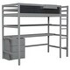 preview thumbnail 9 of 22, Twin Size Loft Bed with Desk, Blackboard, Shelf and 3 Drawers
