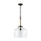 preview thumbnail 2 of 6, Corde 1-light Hanging Pendant w/ Clear Seeded Glass