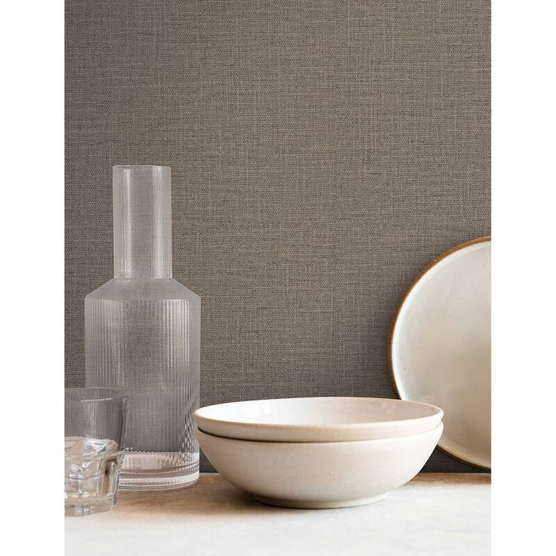 York Wallcoverings Loom Mushroom Wallpaper