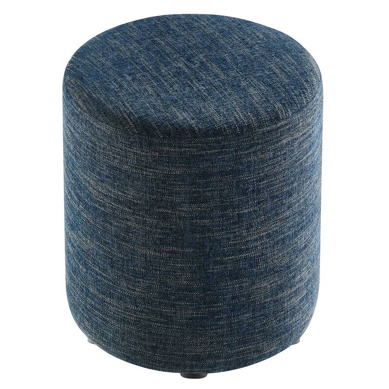 Callum 16"/23"/29"/38" Round Woven Heathered Fabric Upholstered Ottoman