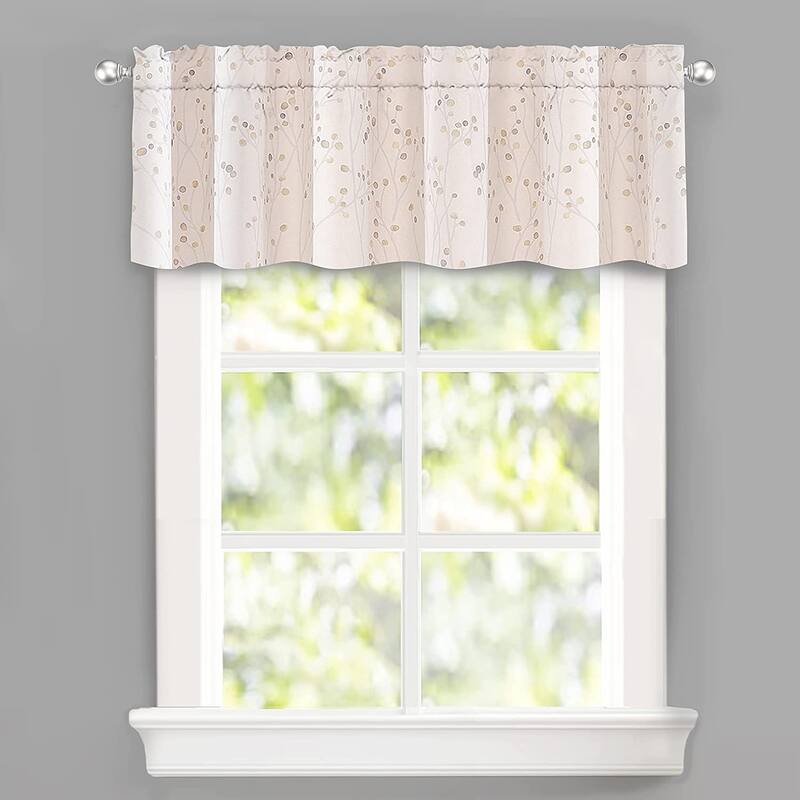 DriftAway Harper Ink Floral Pattern Window Valance