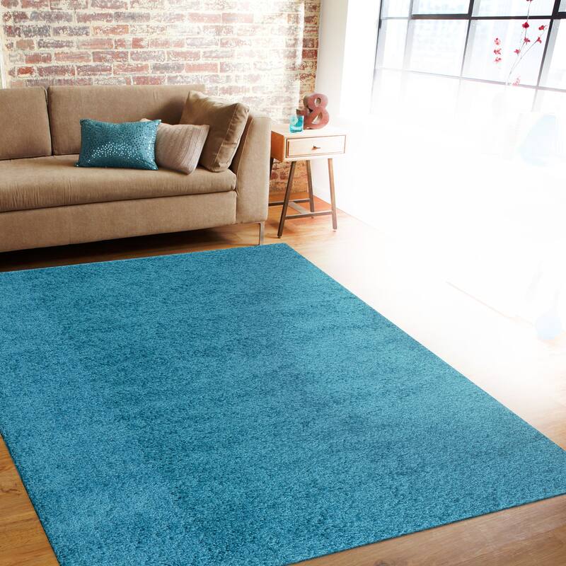 Porch & Den Kerlerec Solid Indoor Shag Area Rug