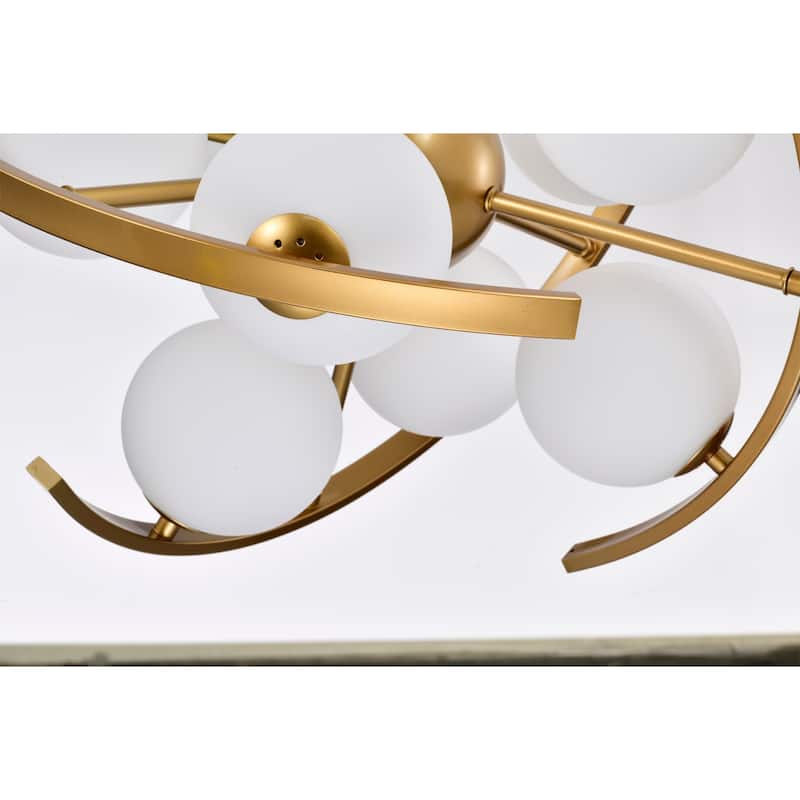 Melita 19 Inch Matte Gold Modern Sputnik Pendant Ceiling Lighted
