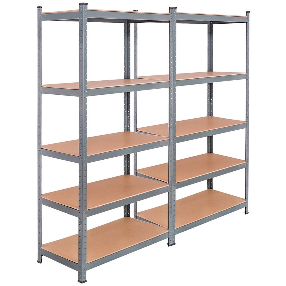 Gymax 72'' Steel 5-tier Garage Shelf Metal Storage Adjustable Unit