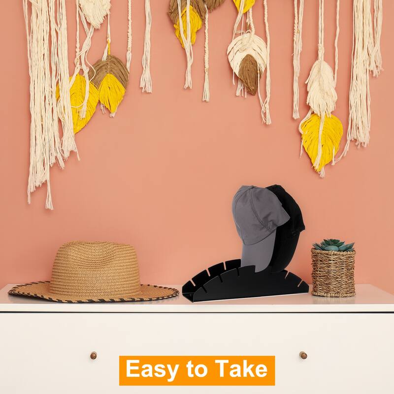 2pcs Hat Stand for Baseball Caps, Acrylic Hat Organizer No Install