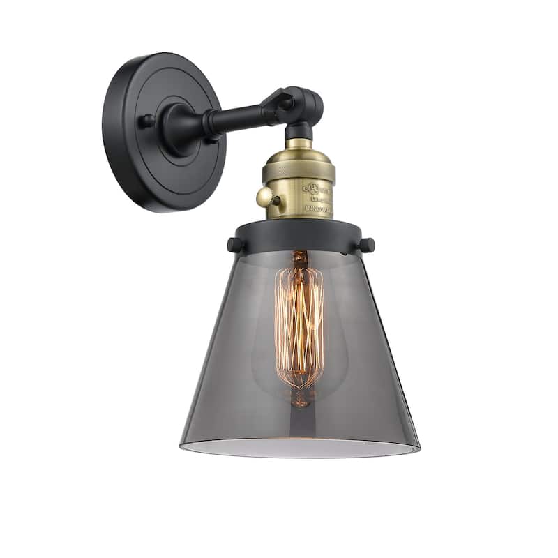Innovations Lighting Small Cone Single Light 10" Tall Bathroom Sconce