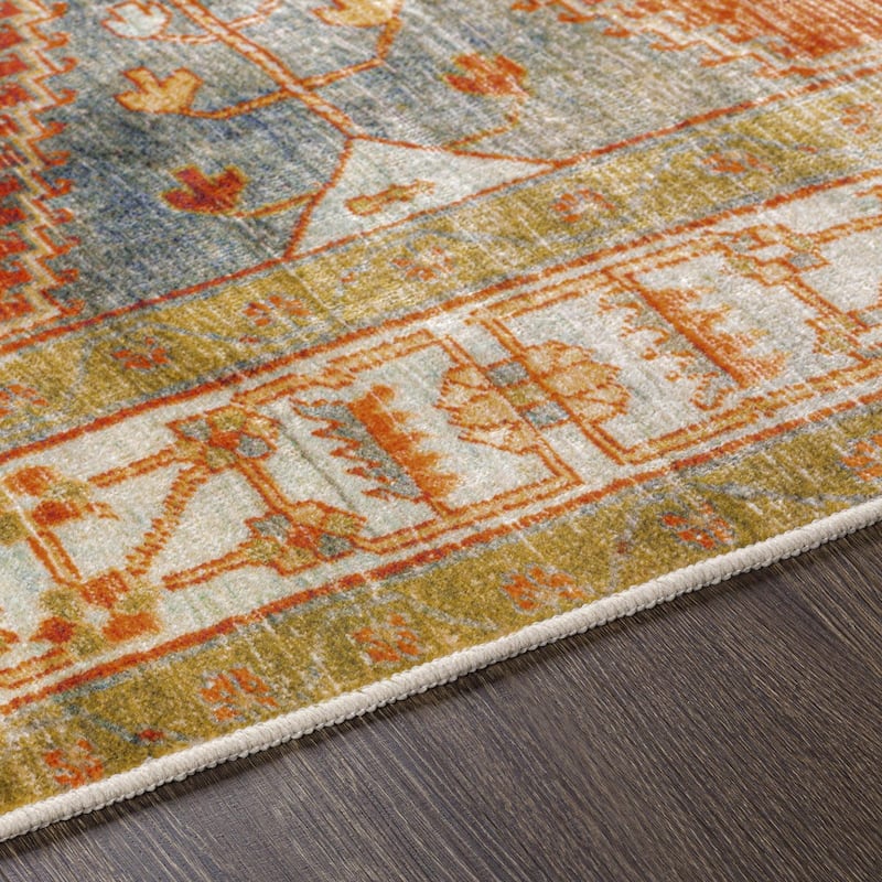 Livabliss Lavable Traditional Geometric Washable Area Rug