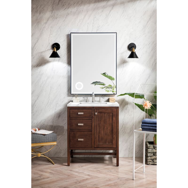 James Martin Vanities Addison 30" Single Vanity, Mid Century Acacia
