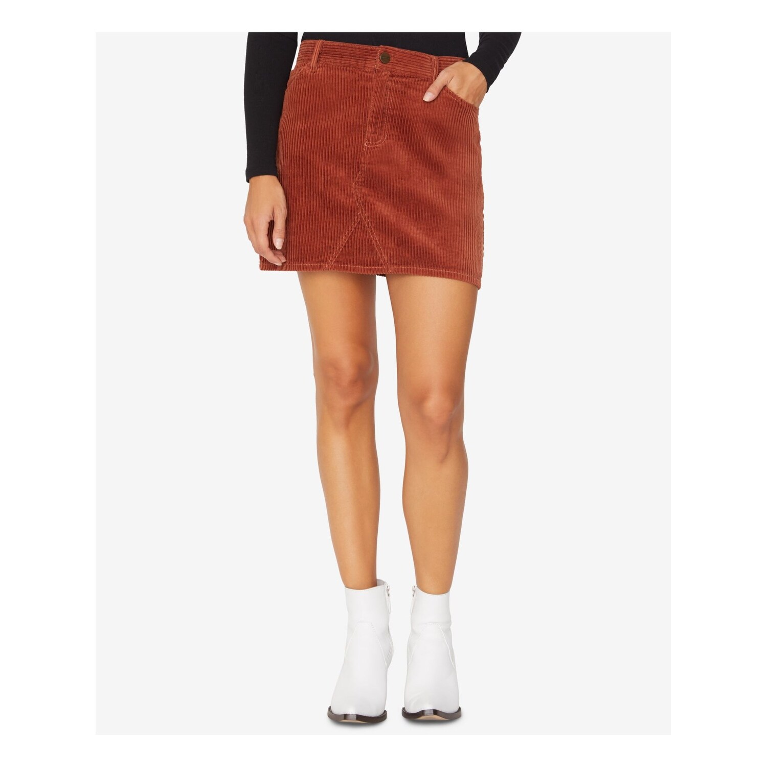 brown corduroy pencil skirt
