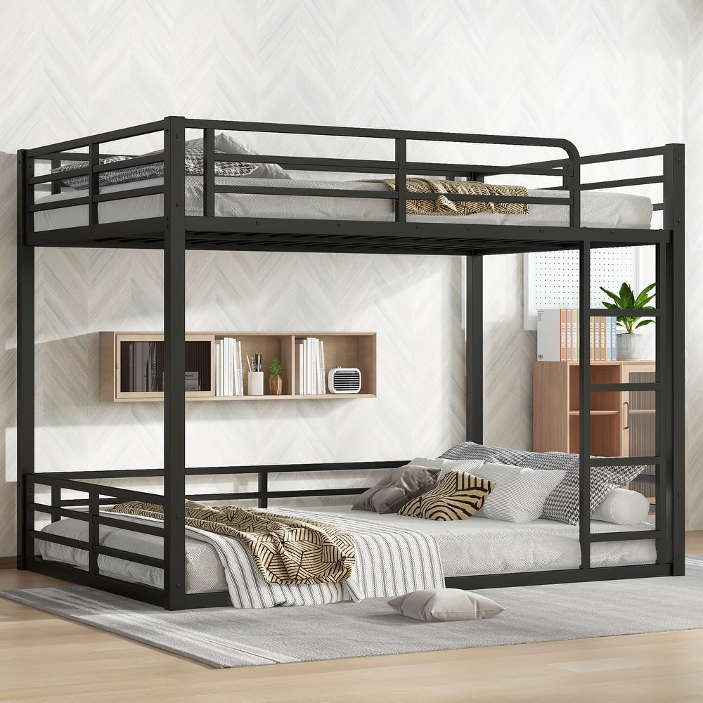 GDFStudio - Rose Metal Bunk Bed for Teens and Adults with Space-Saving & Noise Reduced