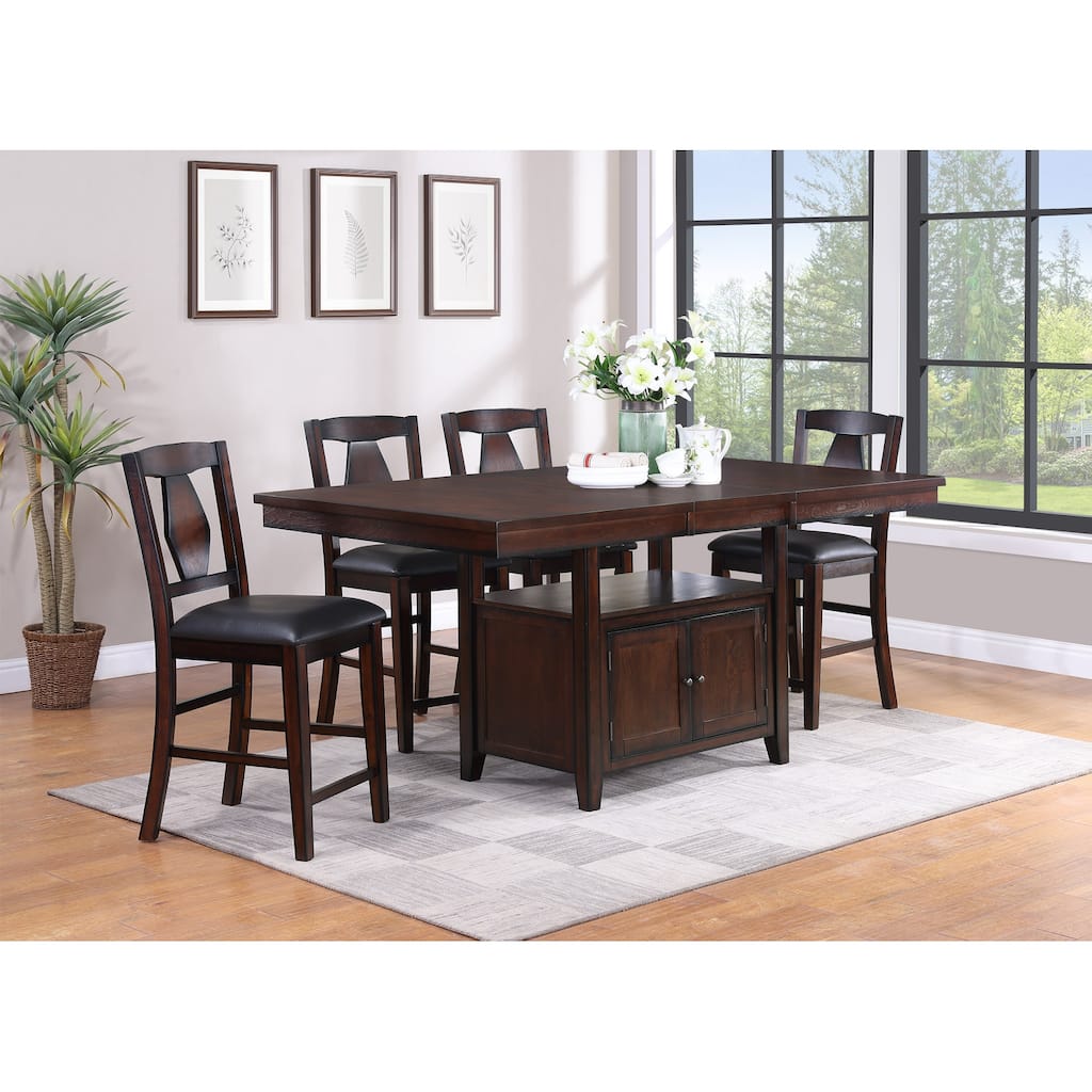 Tuscan Hills 5pc Piece Brown Pub Storage Dining Set