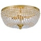 preview thumbnail 1 of 2, Rylee 4 Light Antique Gold Ceiling Lamp - 18.5'' W x 7.5'' H - 18.5'' W x 7.5'' H 18.5'' W x 7.5'' H