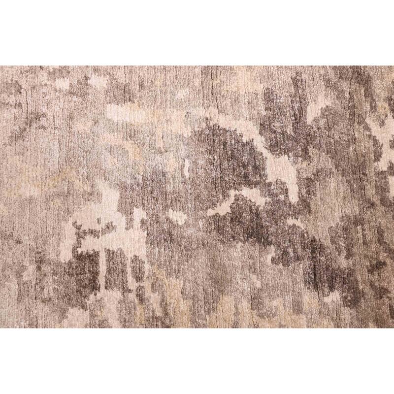 ECARPETGALLERY Hand-knotted Legacy Grey Silk Rug - 5'7 x 7'11