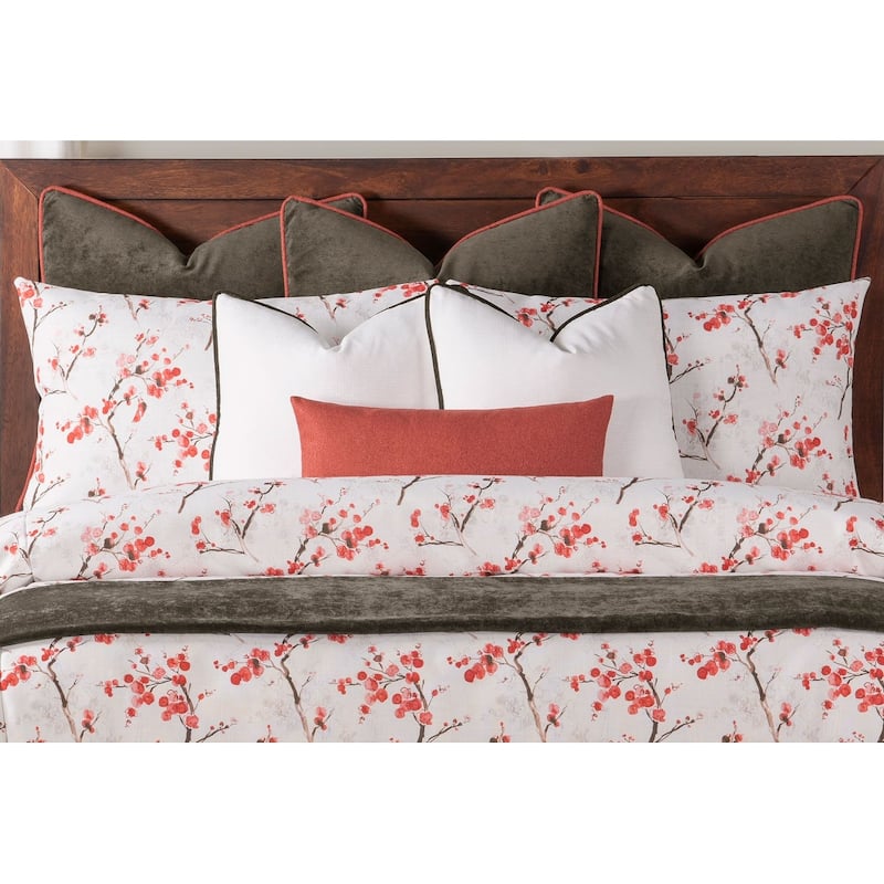 Siscovers Coral Blossom Floral Print Duvet Set