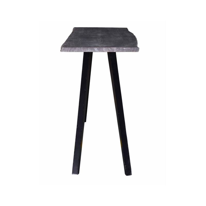 60" Acacia Wood and Metal Console Table