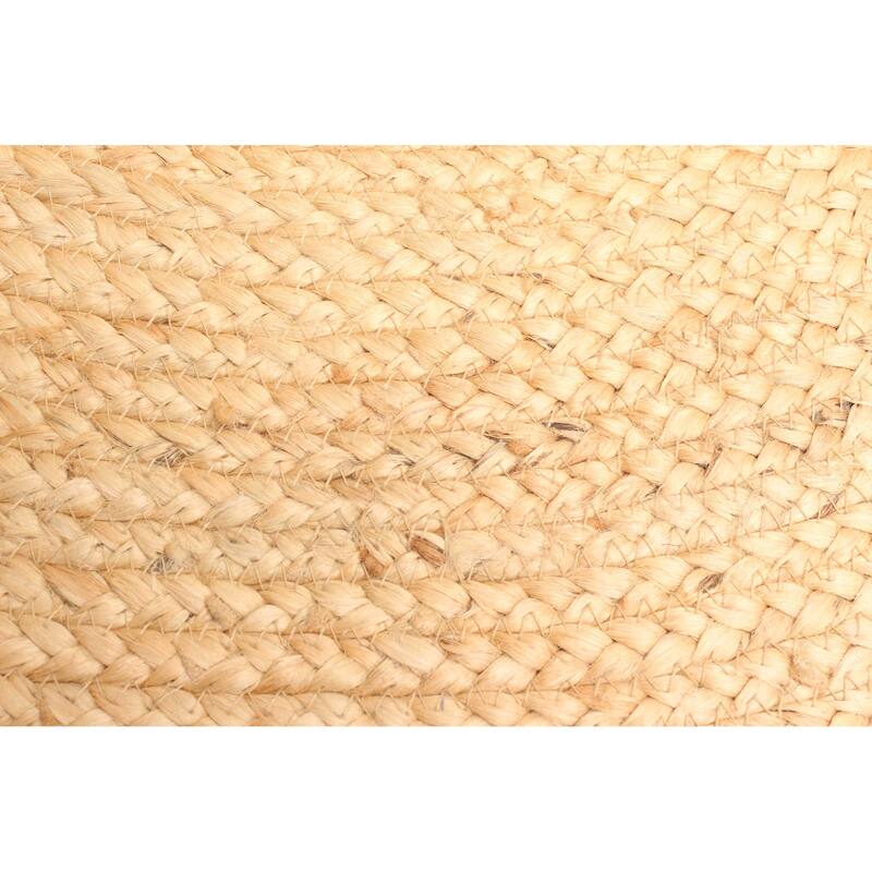 ECARPETGALLERY Braided Weave Palas Denizli Light Brown Jute Rug - 3'1 x 3'1