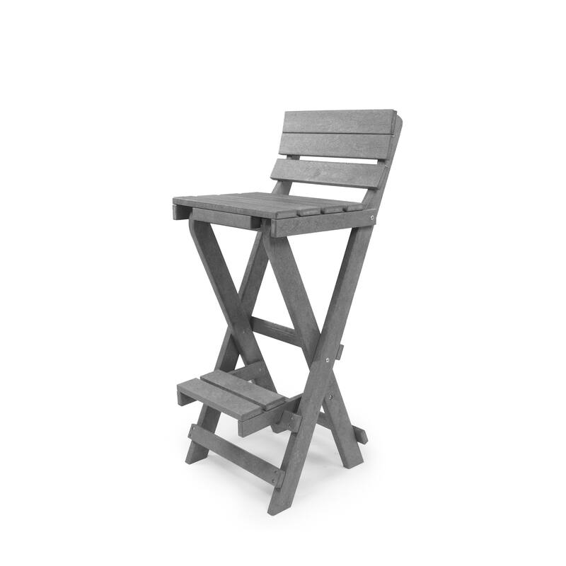 Key West Fully Assembled All-Weather Recycled HDPE Outdoor Folding Bar Stool