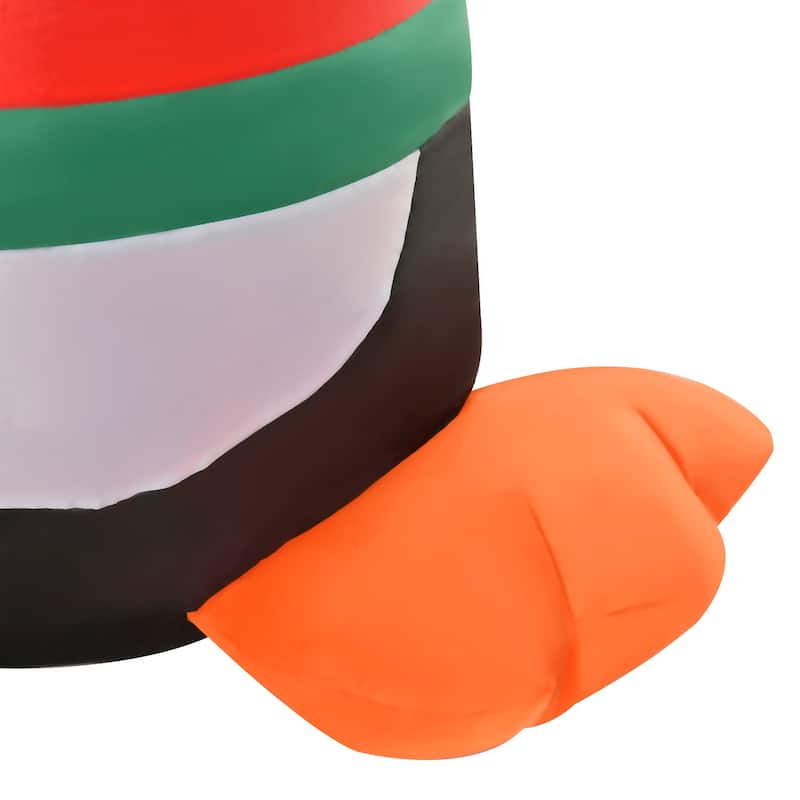 HOMCOM Penguin Christmas Decoration with Happy Message on Sweater, Cute Christmas Decoration
