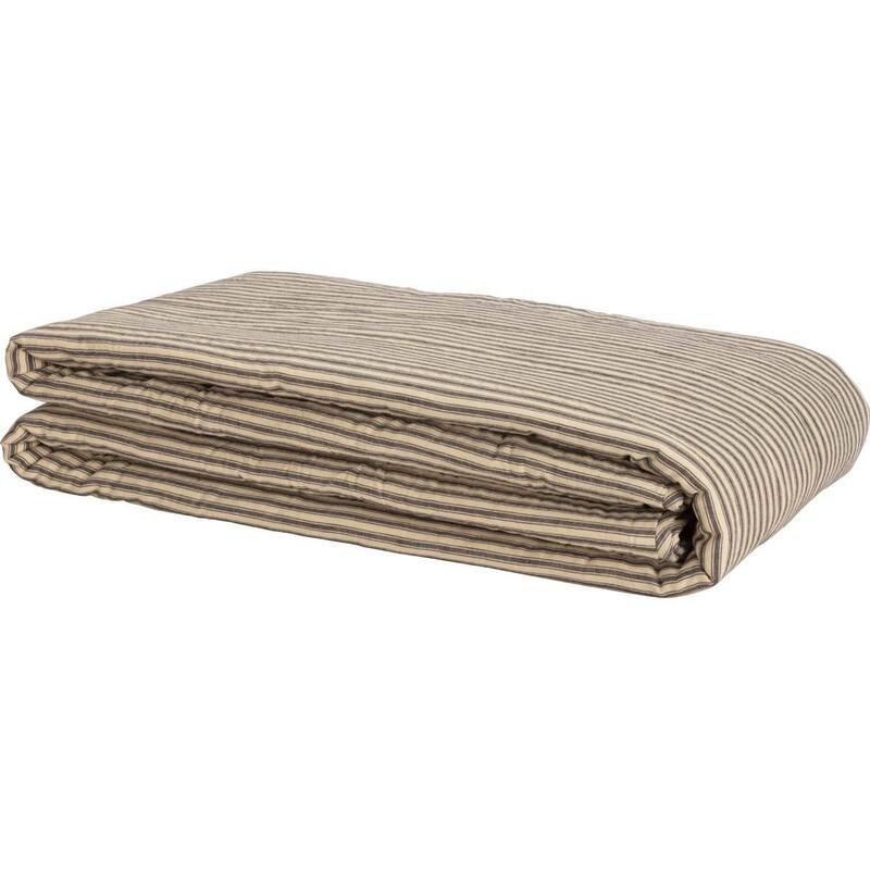 Sawyer Mill Ticking Stripe Quilted Coverlet