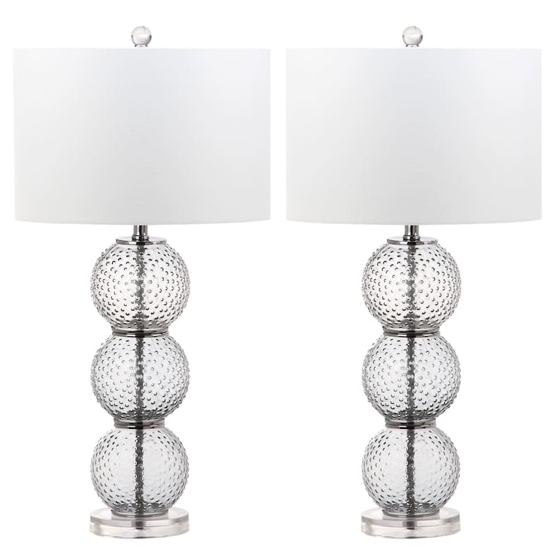 SAFAVIEH Lighting Noella 29-inch Glass Table Lamp (Set of 2) - 15Wx15Dx29H