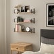 preview thumbnail 4 of 4, Wallniture Toledo 24" Wood Floating Shelves, Rustic Floating Bookshelf Set of 3, Black Bracket