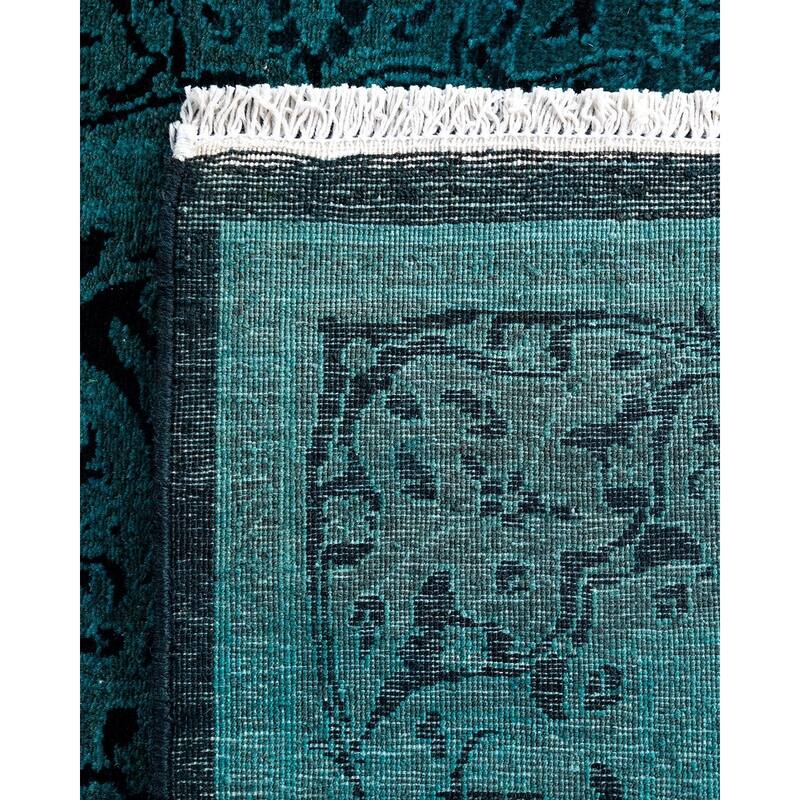 Contemporary Overdyed Wool Hand Knotted Runner - 2' 7" x 19' 9"