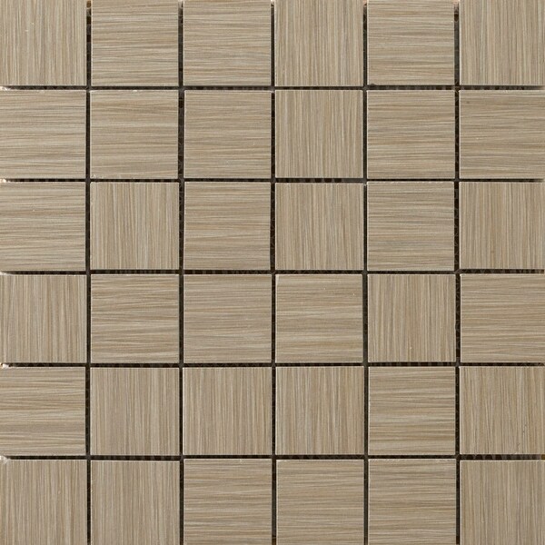 Emser Tile F72STRA-1212MO2 Strands - 2" x 2" Square Mosaic Floor and Wall Tile - Unpolished Fabric Visual