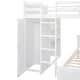 preview thumbnail 15 of 43, Full Loft Bed with a Stand-alone bed, Shelves, Desk and Wardrobe, White
